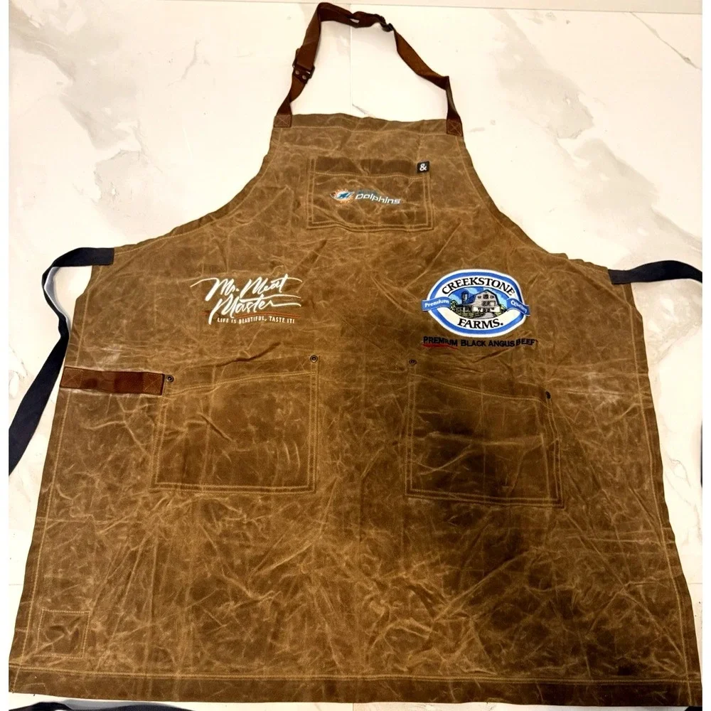Hedley & Bennett WAX CANVAS & Leather Chef's Apron Professional Apron - Brown